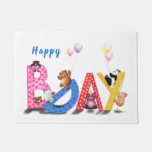 Tapete Feliz Aniversário - Celebração da Festa de Urso