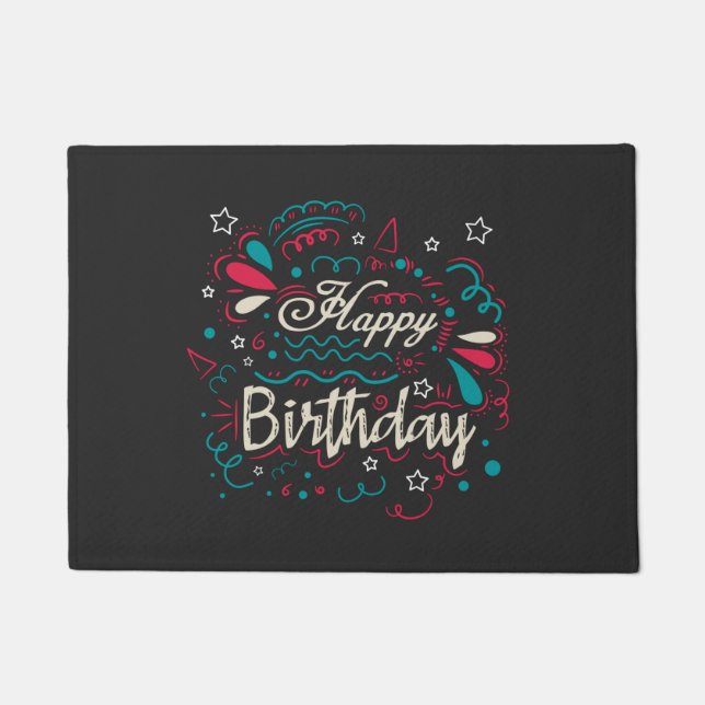 Tapete feliz aniversário decorativo (Frente)