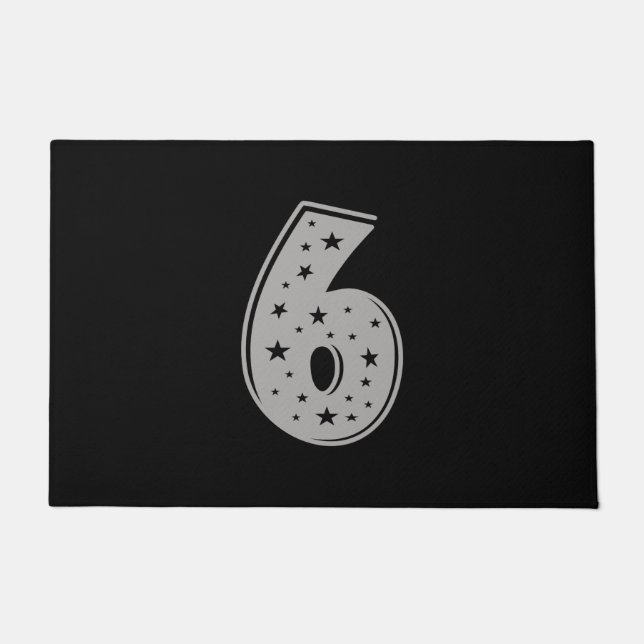 Tapete Feliz Aniversário do Número 6 (Frente)