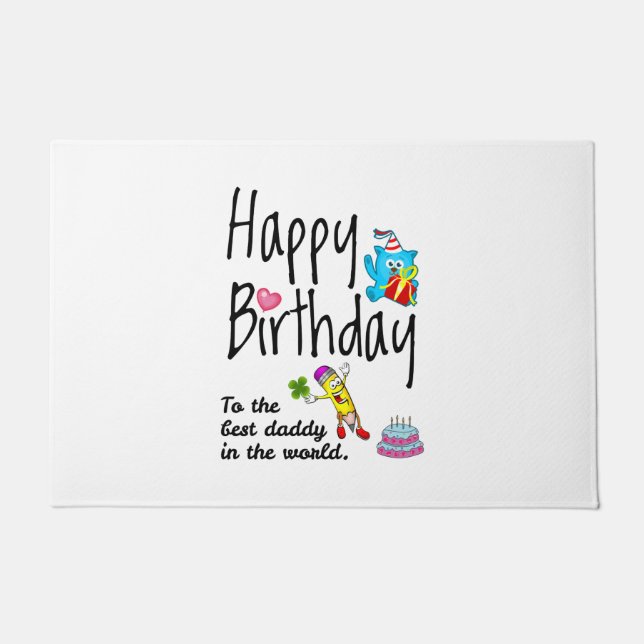 Tapete Feliz aniversário para o melhor pai do mundo (Frente)