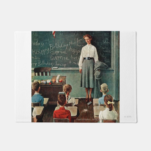 Tapete Feliz aniversário, Srta. Jones por Norman Rockwell (Frente)