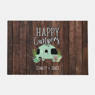 Tapete Feliz Campers, Camping, RV, Motorhome, Trailer