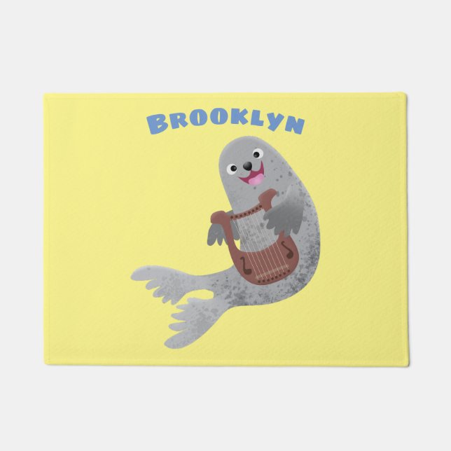 Tapete Feliz desenho animado do selo harp (Frente)