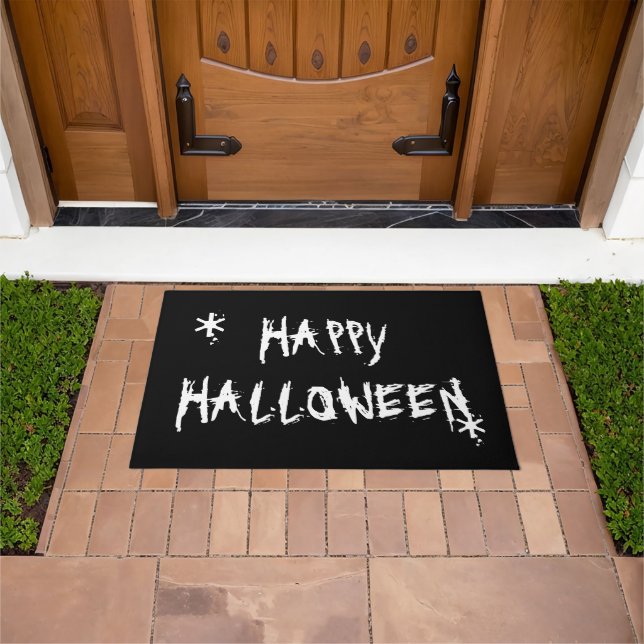 Tapete Feliz Dia das Bruxas, Preto Branco (Ar livre)