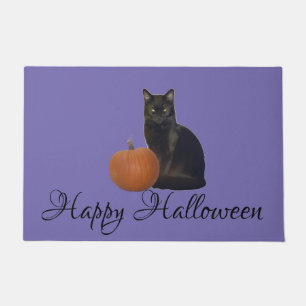 Tapete Feliz Gato de Halloween e Abóbora na Matina de Por