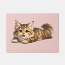 Feliz gato Maine Coon Design de Vibrações Positiva
