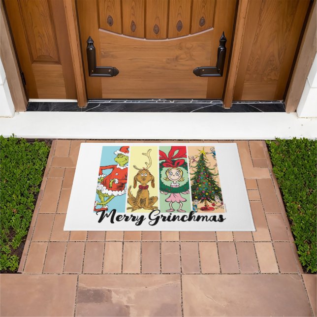 Tapete Feliz Grinchmas Colagem de Férias (Ar livre)