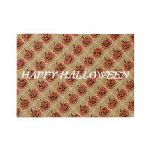 Tapete Feliz Halloween com Padrão de Abóbora Amigá