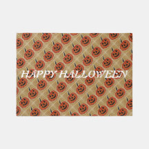 Tapete Feliz Halloween com Padrão de Abóbora Amigá
