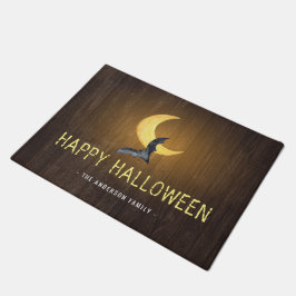 Tapete Feliz Halloween Morcego & Lua Fundo Rústico