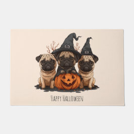 Tapete Feliz Halloween Pugs Jack O Lanternas