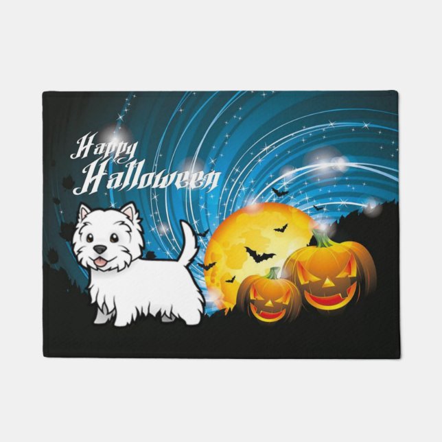 Tapete Feliz Halloween West Highland Terrier (Frente)