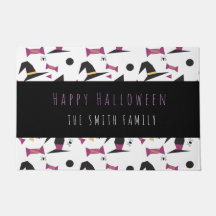 Feliz Halloween Witch Candy Patterno Doormat