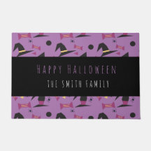Feliz Halloween Witch Candy Patterno Doormat