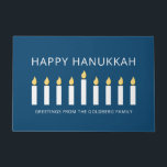 Tapete Feliz Hanukkah| Saudação simples e moderna por vel<br><div class="desc">Esta é uma design simples,  minimalista e moderna dos Menorah ou dos castigos do templo.</div>