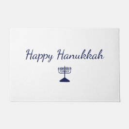 Tapete Feliz Hanukkah Simples Mão Desenhada Menorah Azul