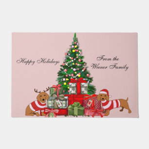 Tapete Feliz Holiday Dachshund Doormat