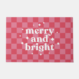 Tapete Feliz moderna do tabuleiro de xadrez e Natal brilh