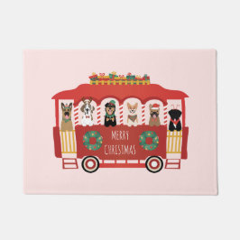 Tapete Feliz Natal Cães Feriado Trolly
