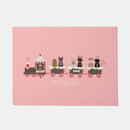 Tapete Feliz Natal de Cachorro Comboio