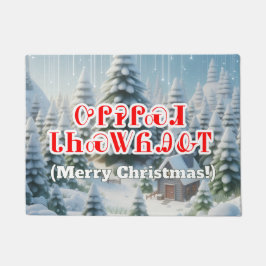 Tapete Feliz Natal em Fundo Nevado Cherokee