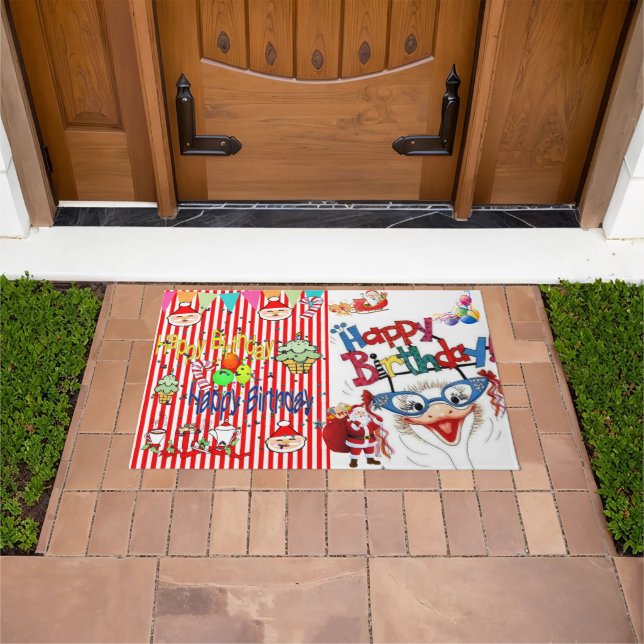 Tapete Feliz Natal Parabéns Matt Doormat (Ar livre)