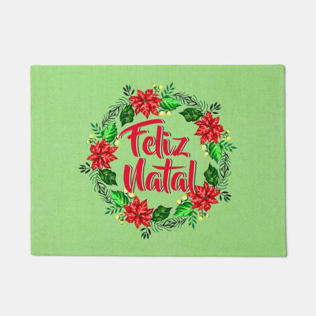 Tapete Feliz Natal Português Feliz Feliz Feliz Natal Feli (Frente)