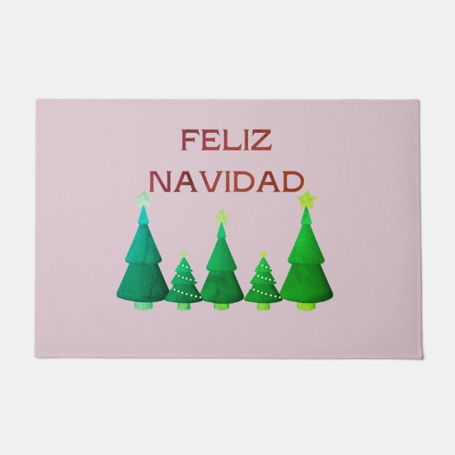 TAPETE FELIZ NAVIDAD ESPANOL MERRISTMAS (Frente)