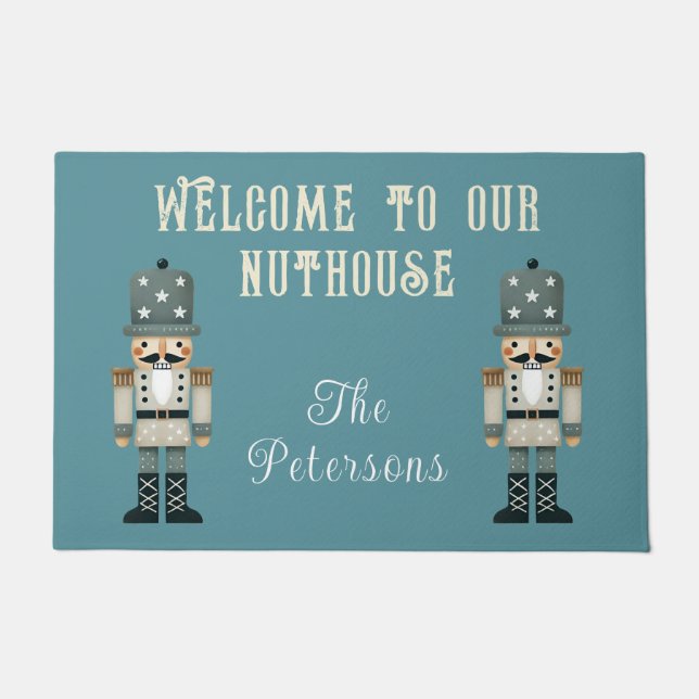 Tapete Feliz Nuthouse Nothcracker, Natal Personalizado (Frente)