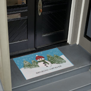 Tapete Feliz Snowman Feliz Natal e Feliz ano novo