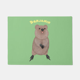 Tapete Feliz sorriso, design de desenho animado de quokka