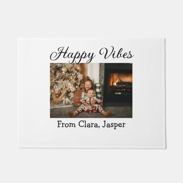 Tapete Feliz vibes crianças foto de Natal da família Conv (Frente)