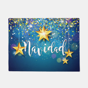 Tapete Felize Navidad Dourada Stars Natal