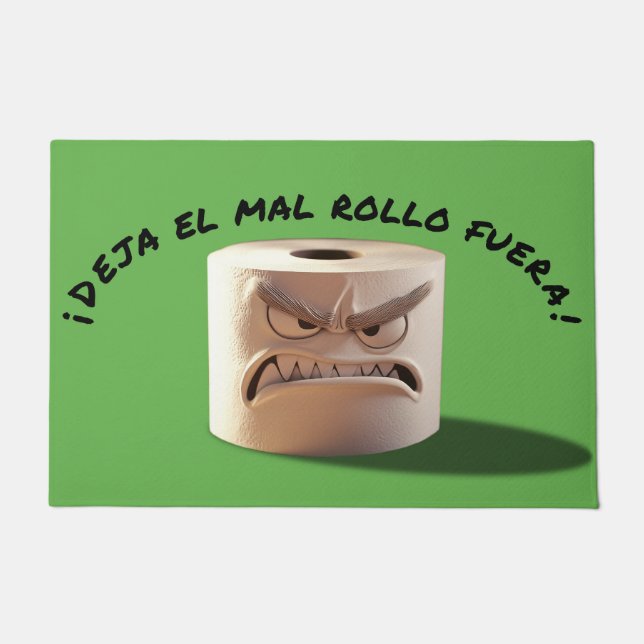 Tapete Felpudo. ¡Deja el mal rollo fuera! (Frente)