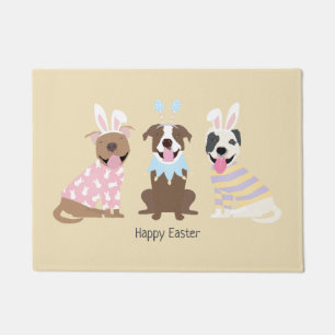 Tapete Felz pascoa americano Pit Bull Terrier Dogs