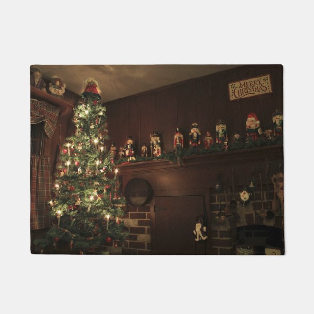 Tapete Feriado de Natal primitivo no País Colonial (Frente)