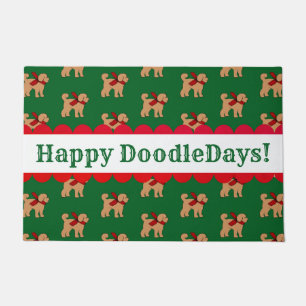 Tapete Feriado Vermelho Verde Cachorro Festivo Personaliz