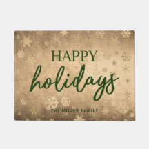 Feriados felizes Dourados e Verdes Modernos Elegan