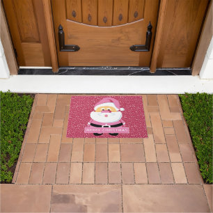 Tapete Férias de Natal Santa Claus, cor-de-rosa,