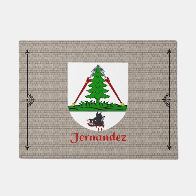 Tapete Fernandez Historical Shield em Cobblestone (Frente)