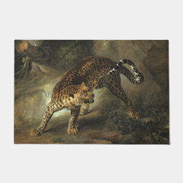 Tapete Ferocious Wild Leopard (por Jean-Baptiste Oudry)