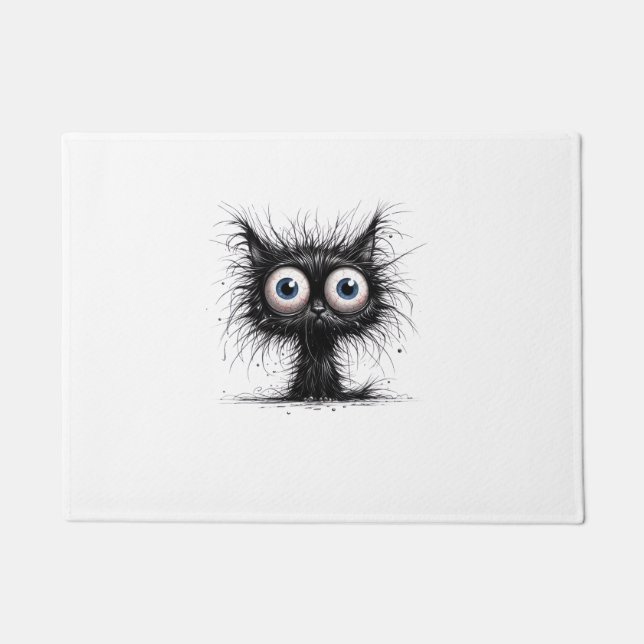 Tapete Festa de Figurino de Gato Negro Furioso Gato Assus (Frente)