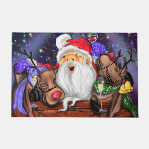 Tapete Festa de Natal Engraçada para Papais noeis e Rebe