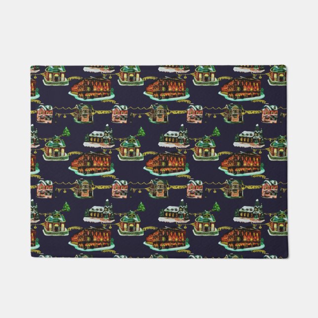 Tapete Festivo Natal Levanta A Árvore Da Cidade (Frente)