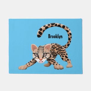 Tapete Figura de desenho animado de ocelot bonito