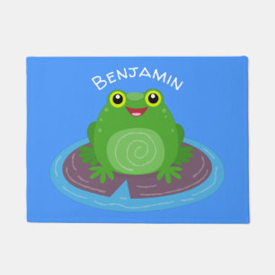 Tapete Figura de desenho animado do sapo verde-bonito
