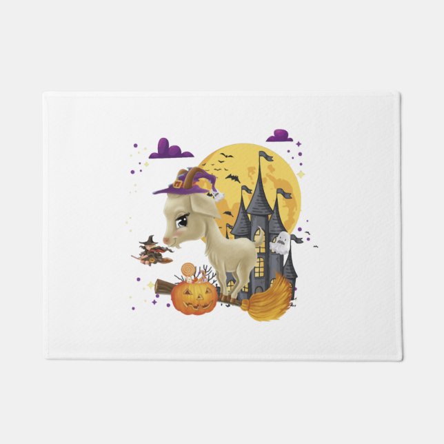 Tapete Figurino de Halloween da Bruxa de Cabra (Frente)