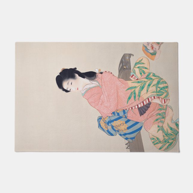 Tapete Filha Miyuki (Elegante moça Japonesa, Arte Asiátic (Frente)