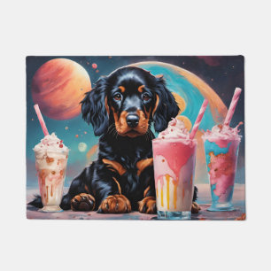 Tapete Filhote de Gordon Setter e Milkshakes