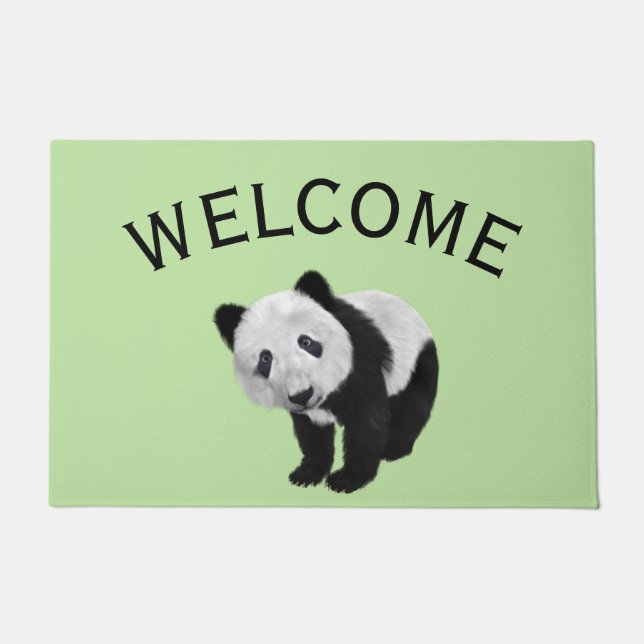 Tapete Filhote de Panda Verde (Frente)